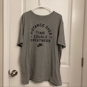 Nike T-shirt “Distance Over Time is Greatness”